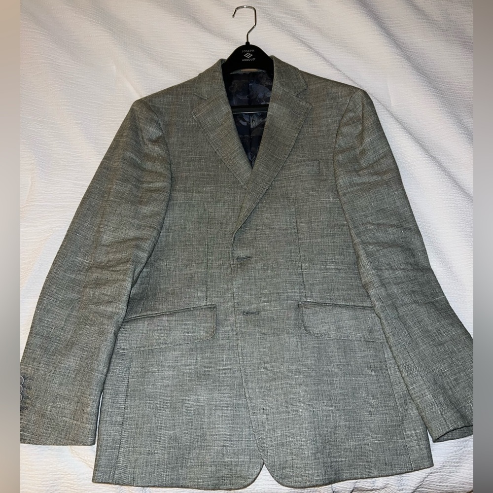Light Green Linen/Polyester JOE by Abboud 38S Sports Coat